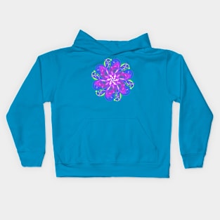 Lilac neon mandala Kids Hoodie